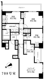 グランスイート虎ノ門 7階 間取り図