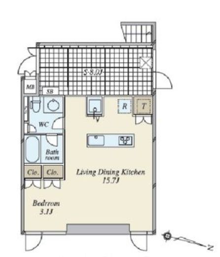 月光町アパートメント 304 間取り図