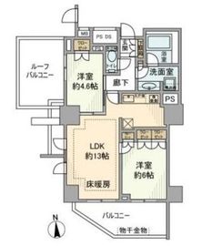 ザ・パークハウスアーバンス三軒茶屋 9階 間取り図