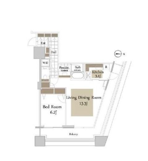 コンシェリア西新宿タワーズウエスト 12階 間取り図