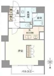 ルネッサンスタワー上野池之端 24階 間取り図