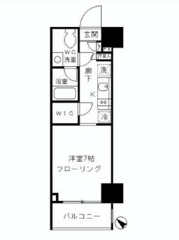 パークリュクス渋谷北参道mono 6階 間取り図