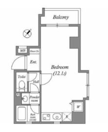 クレアール赤坂 3階 間取り図