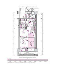 ジオ四谷荒木町 8階 間取り図