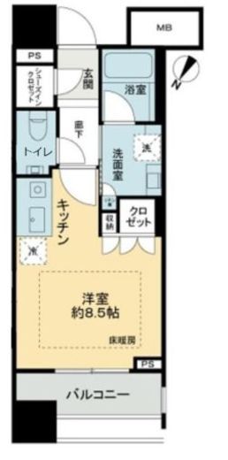 イニシアイオ西麻布 7階 間取り図