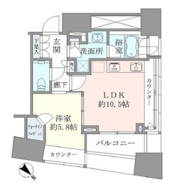 ザ・パークハウス三軒茶屋タワー 15階 間取り図