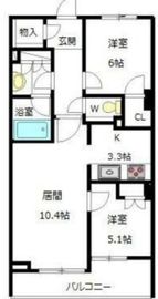 The目黒四季レジデンス 6階 間取り図