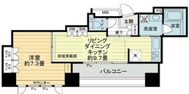 ヴォアール日本橋人形町 9階 間取り図