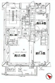 ピアース中目黒ローレルアイ 2階 間取り図