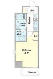 オークスクエア虎ノ門 403 間取り図