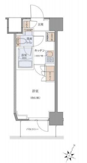 JMFレジデンス北品川 1302 間取り図