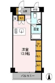 カスタリア目黒鷹番 206 間取り図