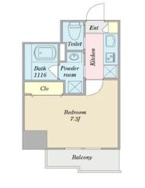 オークスクエア虎ノ門 506 間取り図