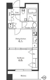 グレンパーク西麻布 405 間取り図