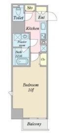 オークスクエア虎ノ門 1403 間取り図