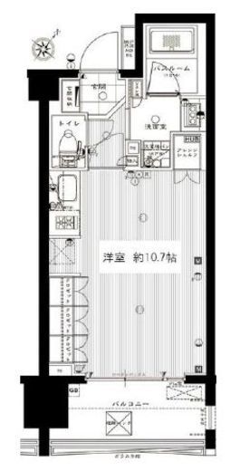 ライオンズアイル赤坂 12階 間取り図