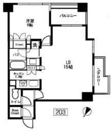 ブランズ大井仙台坂イーストヒル 2階 間取り図