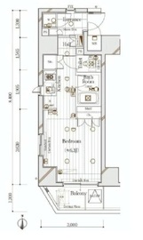 ガリシアヒルズ西麻布WEST 8階 間取り図