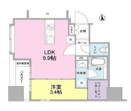 リバーレ東新宿 301 間取り図