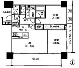 クレヴィア東陽町 11階 間取り図