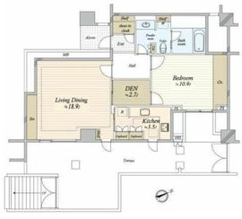 ザ・ハウス南麻布 2階 間取り図