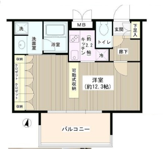 アゼリアテラス新宿 4階 間取り図