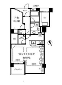 パークハウス代々木上原 3階 間取り図