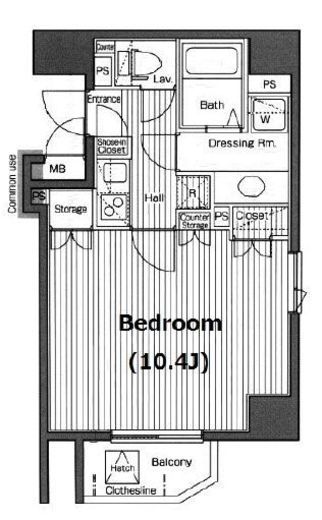 グランド・ガーラ南麻布 2階 間取り図