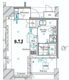 ザ・タワー芝浦 9階 間取り図