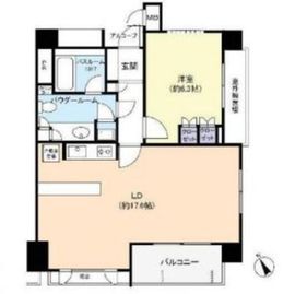 ビヴァーチェ赤坂 5階 間取り図