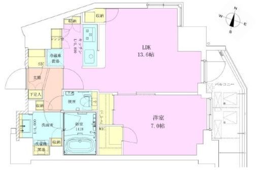 赤坂レジデンス壱番館 1201 間取り図