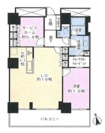 Wコンフォートタワーズ EAST 33階 間取り図