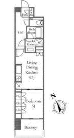 プラウド門前仲町ディアージュ 3階 間取り図