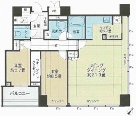 グランスイート麻布台ヒルトップタワー 25階 間取り図