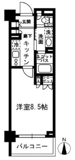 レジディア中落合 C604 間取り図
