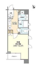 クオリア銀座3丁目 4階 間取り図