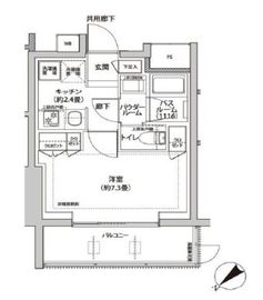 シティハウス文京茗荷谷 1階 間取り図