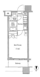 レジディア錦糸町 605 間取り図