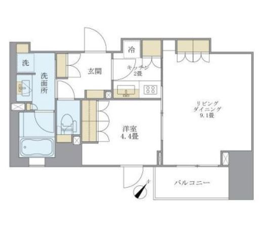 La Douceur巣鴨 (ラドゥセール巣鴨) 206 間取り図