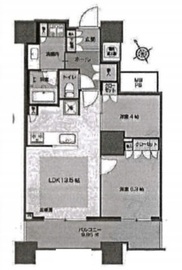 ザ・パークハウス西新宿タワー60 25階 間取り図