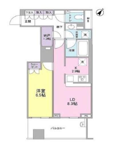 クロスエアタワー 17階 間取り図