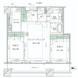 コンシェリア西新宿タワーズウエスト 36階 間取り図