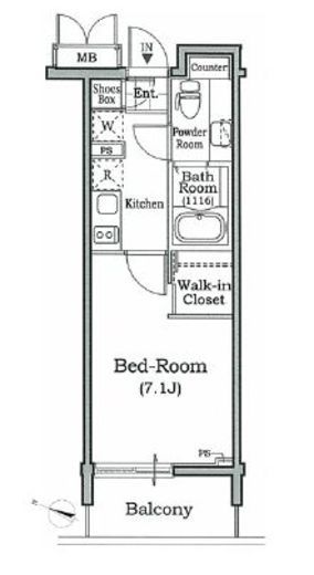レジディア文京本駒込 702 間取り図