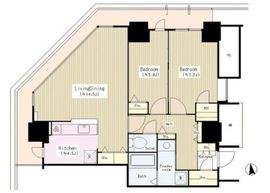 勝どきビュータワー 28階 間取り図