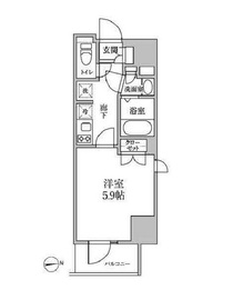 レジディア中延2 201 間取り図