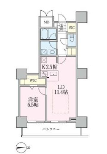 ロイヤルパークスタワー南千住 1114 間取り図