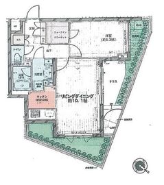 フィールM西新宿 1階 間取り図