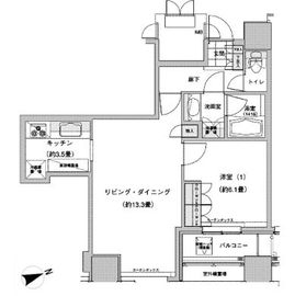 ウエストパークタワー池袋 1310 間取り図