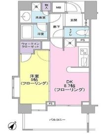 エスコート早稲田 5階 間取り図