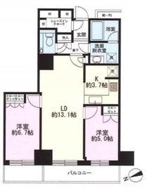 ザ・パークハウス新宿タワー 6階 間取り図